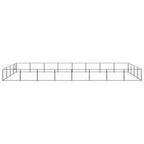 Dog Kennel Black 344.4 ft² Steel