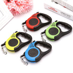 Dog Leash Retractable for Small Medium Dog up to 33lbs Nylon Tape/Ribbon Anti-Slip Handle One-Handed Brake Pause Lock