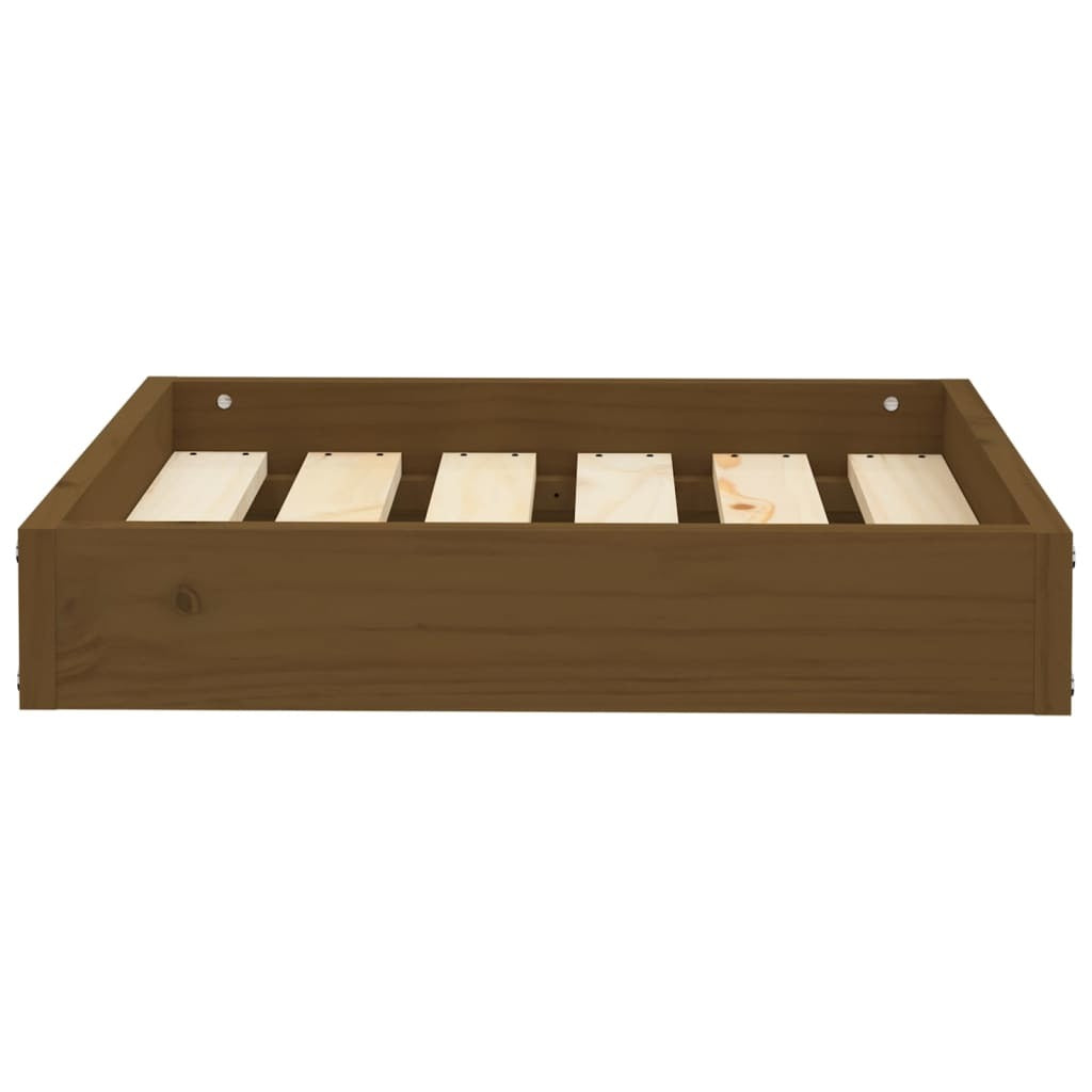 Dog Bed Honey Brown 20.3"x17.3"x3.5" Solid Wood Pine