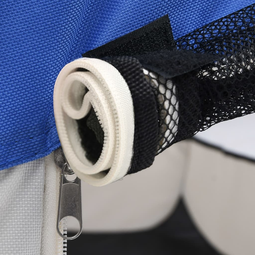 Foldable Dog Playpen with Carrying Bag Blue 43.3"x43.3"x22.8"