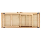 39" Long Wooden Pet Ramp, Folding Dog Cat Ramp with Height Adjustment From 15.8" to 23.6" and Non-Slip Mat for Bed Couch, Natural
