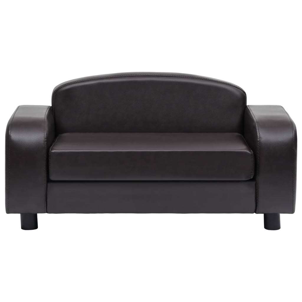 Dog Sofa Brown 31.5"x19.7"x15.7" Faux Leather