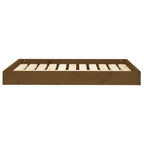 Dog Bed Honey Brown 36"x25.2"x3.5" Solid Wood Pine