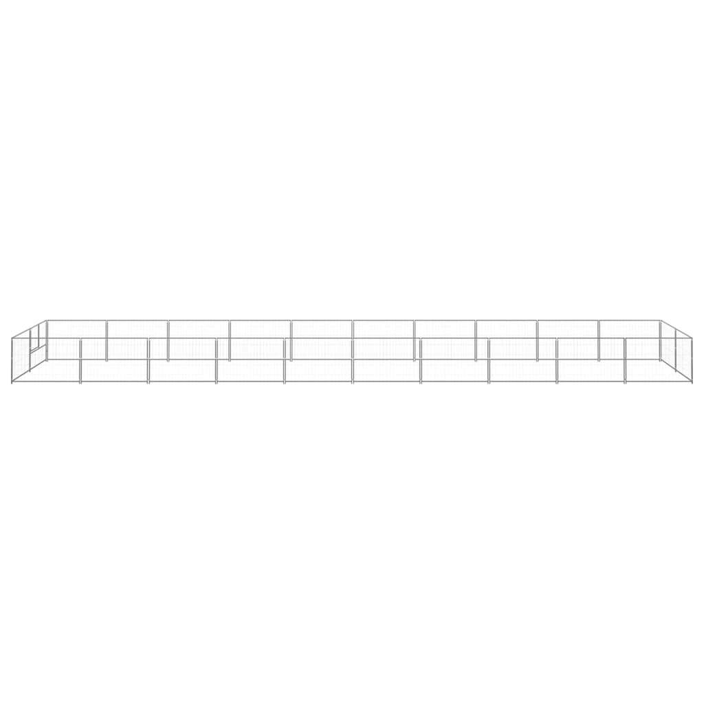 Dog Kennel Silver 215.3 ft² Steel