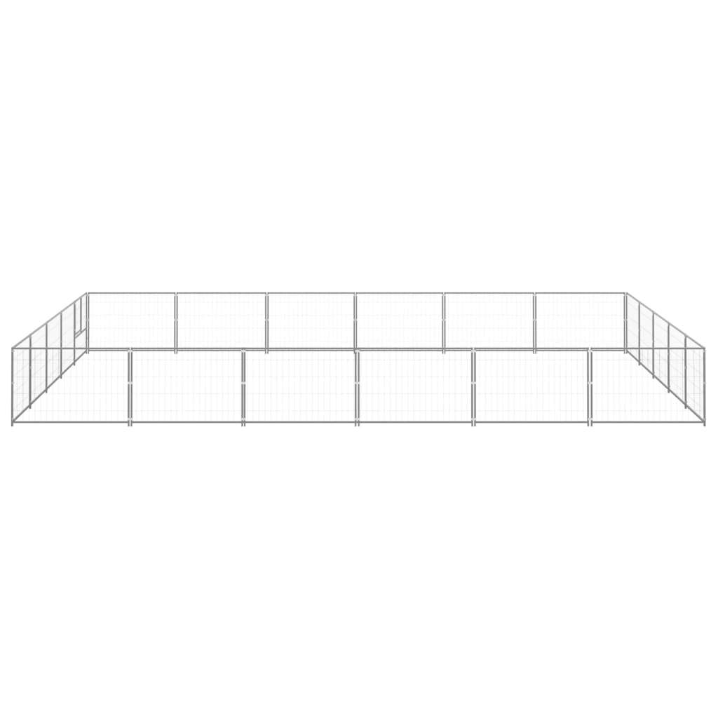 Dog Kennel Silver 322.9 ft² Steel