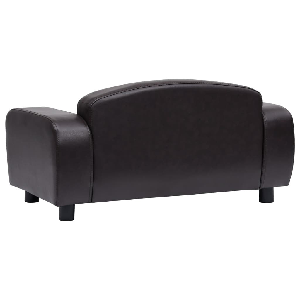 Dog Sofa Brown 31.5"x19.7"x15.7" Faux Leather