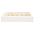 Dog Bed White 20.3"x17.3"x3.5" Solid Wood Pine