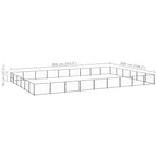 Dog Kennel Black 581.3 ft² Steel