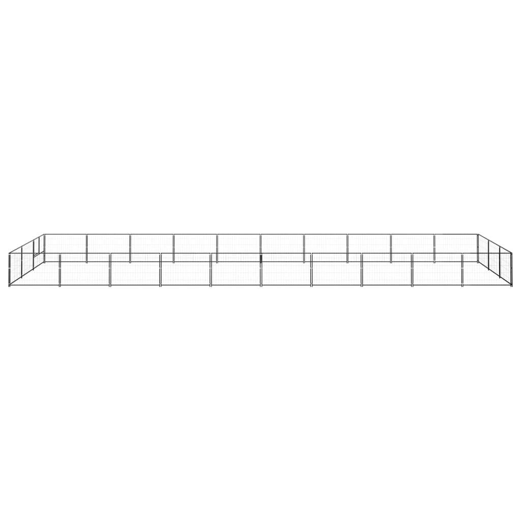 Dog Kennel Black 322.9 ft² Steel