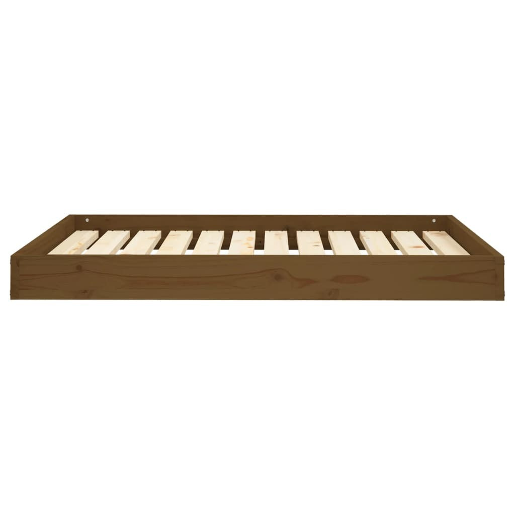Dog Bed Honey Brown 40"x29.1"x3.5" Solid Wood Pine