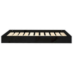 Dog Bed Black 36"x25.2"x3.5" Solid Wood Pine