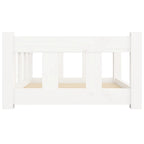Dog Bed White 25.8"x19.9"x11" Solid Wood Pine