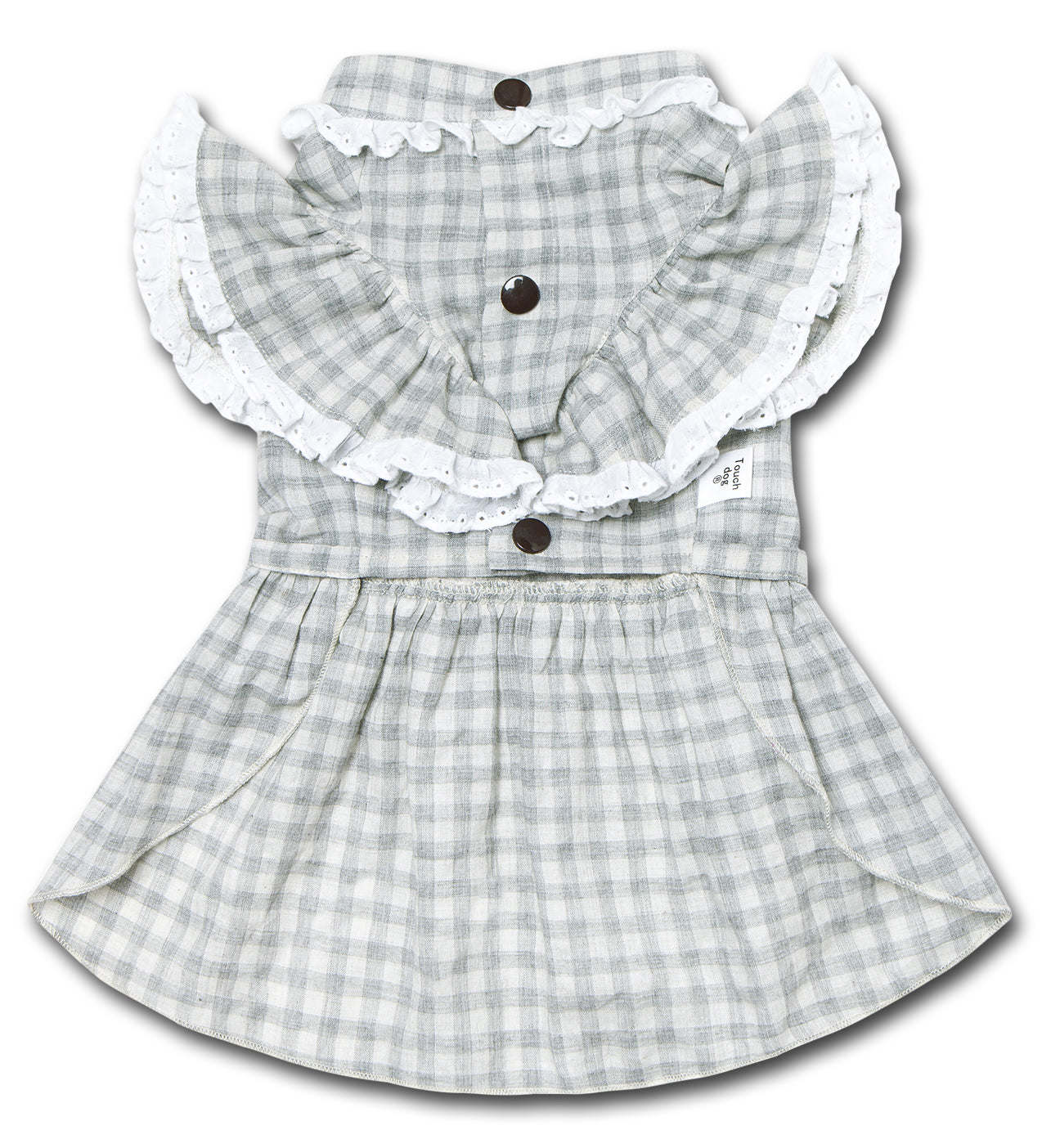 Touchdog 'I love Poochi' Classical Fashion Plaid Dog Dress