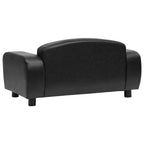 Dog Sofa Black 31.5"x19.7"x15.7" Faux Leather